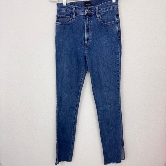 Favorite Daughter Womens Valentina High Rise Denim Jeans Sz 28 Split Cuff Blue - Picture 1 of 9